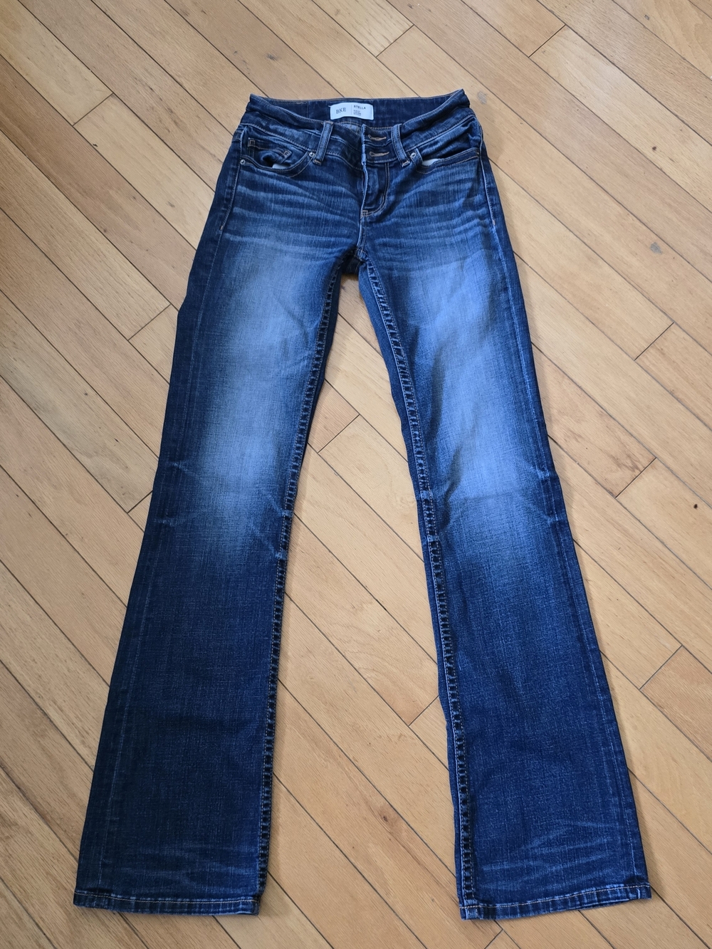 Dark Blue Wide Leg Women's Jeans - Comfortable Flare